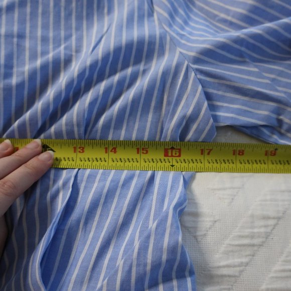 NWT Calvin Klein Blue and White Stripe Wrap Dress - Picture 4 of 9